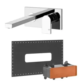 Short spout wall mounted mixer sink Gessi Via Manzoni PF44893 031