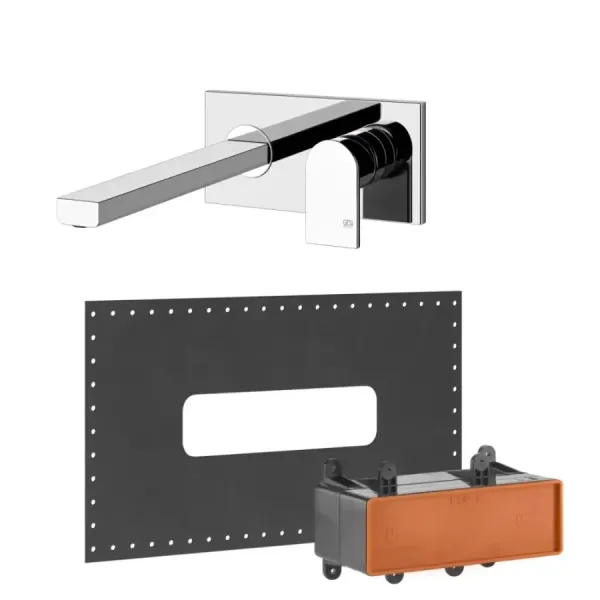 Waschtischmischer zur Wandmontage mit langem Auslauf Gessi Via Manzoni PF44895 031