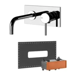 Long spout wall mounted mixer sink Gessi Via Tortona PF44827 031