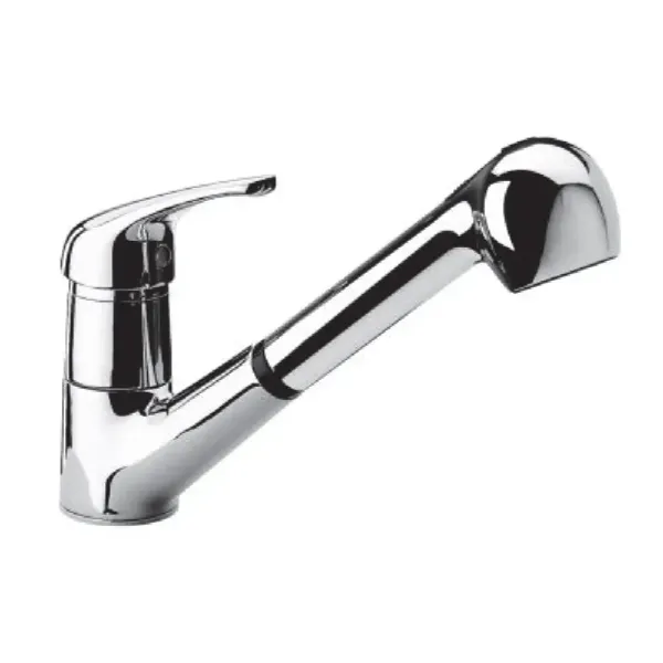 Mitigeur d'évier avec douche extractible Paffoni PE183CR Pegaso