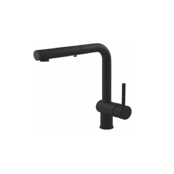 Mixer tap with pull-out shower Paffoni LIG285NO-MET Light sink