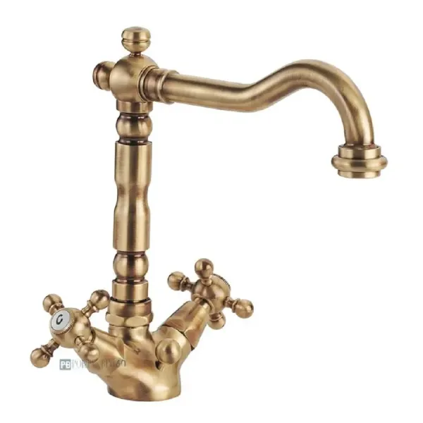 2-Hebel-Waschtischarmatur Porta&Bini 62510BR Old Fashion