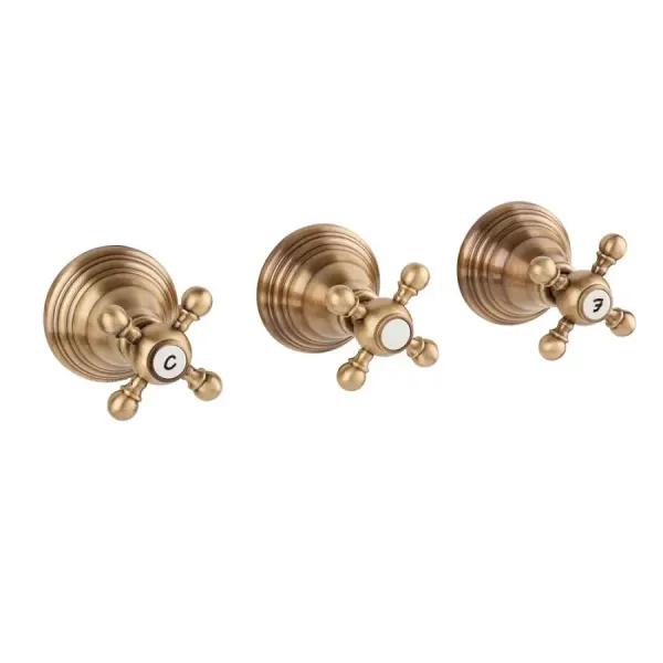 Robinet de douche 3 leviers Porta&Bini 62531BR Old Fashion