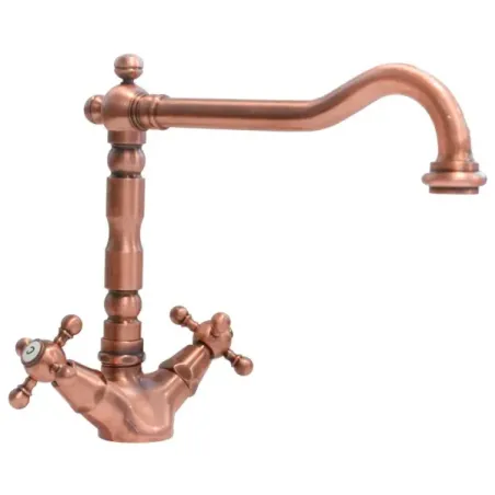 Robinet d'évier 2 leviers Porta&Bini 62570RA Old Fashion