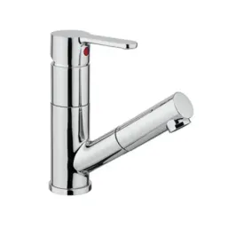 Mixer with pull-out shower Washbasin Flli Frattini 6005500 Mocca