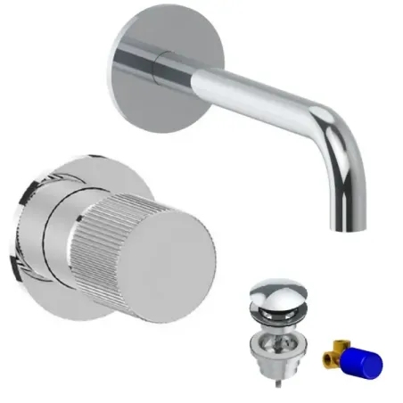 Kit mezclador empotrado para lavabo de caño corto Plisset-4205-R-B-E-464008