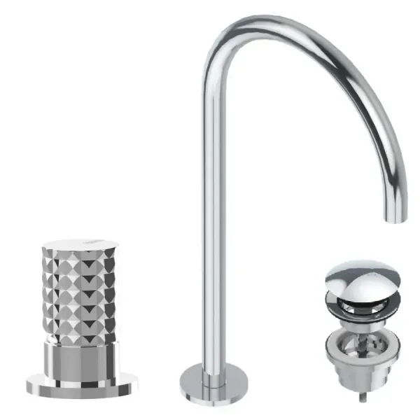 Mitigeur de lavabo à bec pivotant Kit Diamond-D-4205-R-A-4605-1-C