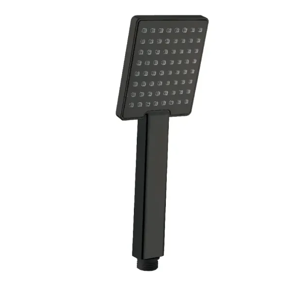 Damast Enkelvoudige douchekop Nadal Q1-serie douche in ABS met verchroomde schijf, luchtinjectie, waterbesparend, kleur zwart, c