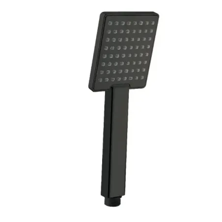 Damast Enkelvoudige douchekop Nadal Q1-serie douche in ABS met verchroomde schijf, luchtinjectie, waterbesparend, kleur zwart, c