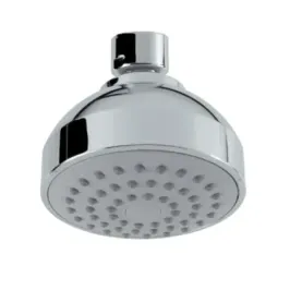 Rociador de ducha Damast Round Serie C1 en ABS redondo Ø 80 mm no inspeccionable antical 52 agujeros color cromo cod. 11764