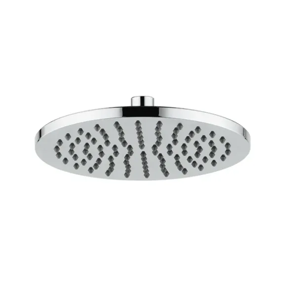 Damast Ronde douchekop Delfino serie 20T in rond ABS Ø 200 mm antikalk 98 gaten chroom kleur cod. 14028