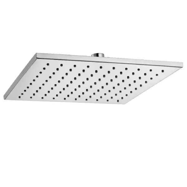 Pommeau de douche carré Damast Série Saturno 25Q en laiton carré 25x25 cm Anticalcaire 100 trous Couleur Chrome Cod. 13960