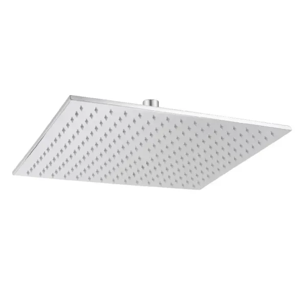 Damast Square Duschkopf Shower Saturno 40Q Serie aus quadratischem Messing 40x40 cm Antikalk 224 Löcher Farbe Mattweiß Cod. 1725