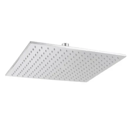 Damast Square Duschkopf Shower Saturno 40Q Serie aus quadratischem Messing 40x40 cm Antikalk 224 Löcher Farbe Mattweiß Cod. 1725