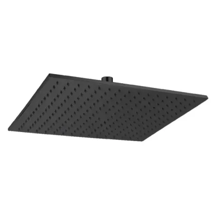 Pommeau de douche carré Damast Série Saturno 40Q en laiton carré 40x40 cm anticalcaire 224 trous couleur noir mat cod. 17253