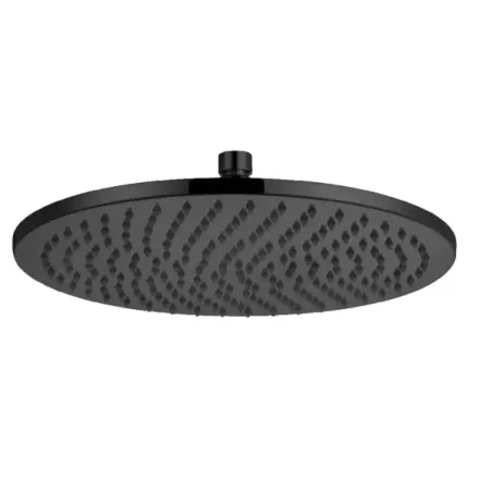 Damast Round shower head Venere 40T series in round brass Ø 400 mm anti-limescale 164 holes matt black colour code 17244