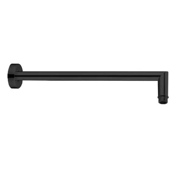 Bras de douche Damast série Egeo 35 en laiton rond Ø22 mm montage mural couleur noir mat cod. 17261