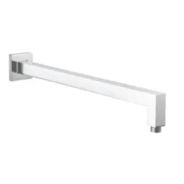 Bras de douche Damast série Cassiopea 35 en laiton carré 350x25x25 mm mural couleur blanc mat. 15361