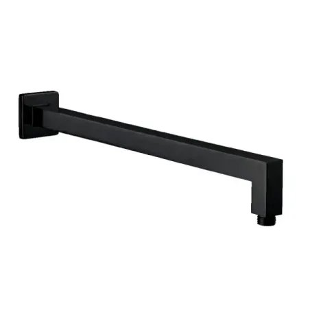 Damast Douchekoparm Cassiopea serie 30 in vierkant messing 300x25x25 mm wandmontage kleur mat zwart cod. 16493