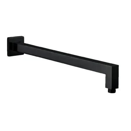 Damast Shower head arm Cassiopea 35 series in square brass 350x25x25 mm wall mounted matt black colour code 15363