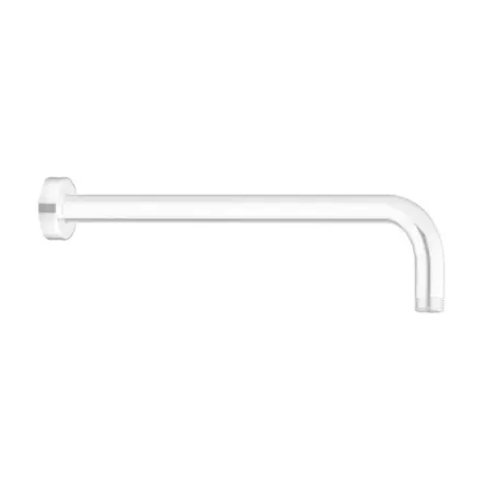 Bras de douche Damast série Pegaso 35 en laiton rond Ø 22 mm longueur 350 mm fixation murale code couleur blanc mat. 15365