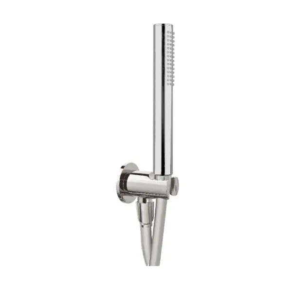 Damast Set Duplex Shower Class-Serie aus Messing mit Atena-Handbrause + Halterung und 150 cm flexiblem Schlauch, Chromfarbe, Art