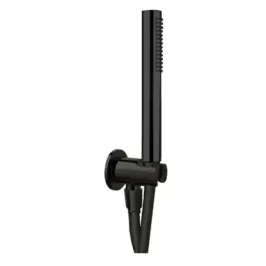 Damast Set Duplex Shower Class serie in messing met Atena handdouche + houder en 150 cm flexibele slang, kleur mat zwart cod. 15