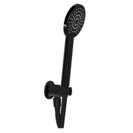 Damast Duplex Shower Set Black T series in brass with Nadal 1 shower + support and flexible hose matt black color cod. 13755