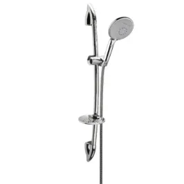 Damast Shower Rail Cascade 2.0 series curved stainless steel rod + ABS hand shower + soap dish + flexible hose chrome color code