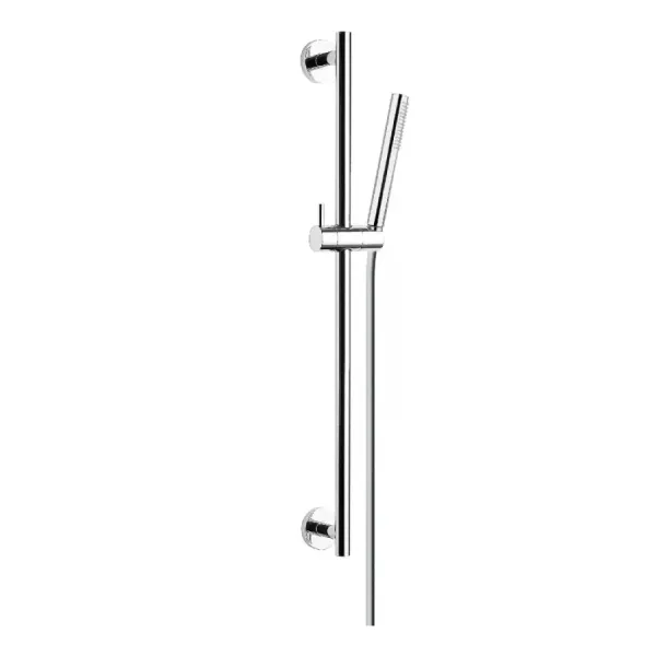 Barre de douche Damast série Linea 2.0 tige en laiton avec douchette en ABS et flexible couleur chrome cod. 17045