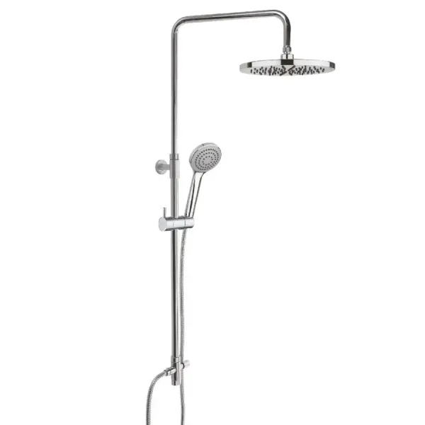 Colonne de douche Damast série Vivace 2.0 tige télescopique et pivotante en laiton + pomme de douche + douchette à main + invers